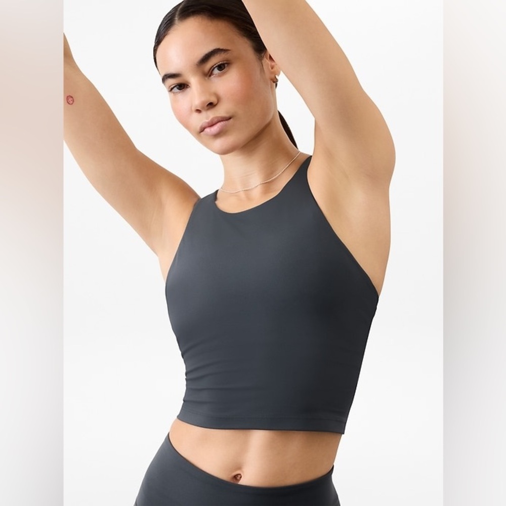 Athleta Conscious Crop Sports Bra Black